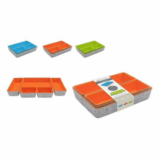 Mandenset Confortime 5 Onderdelen Vilt 27,5 x 20 x 5,3 cm (5 Onderdelen) (6 Stuks) 3