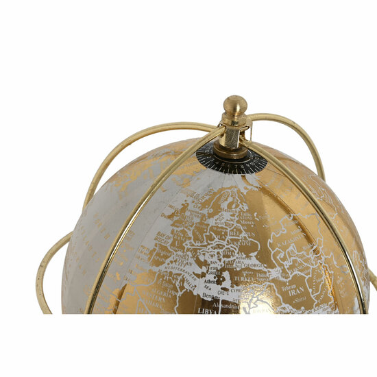 Wereldbol Home ESPRIT Wit Gouden Natuurlijk Vintage 12 x 12 x 28 cm 2