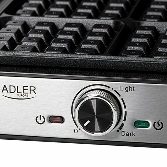 Wafelmaker Adler AD 3083 Zwart Zilverkleurig 1800 W 5