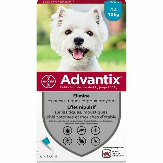 Middel tegen parasieten Advantix Hond 4-10 kg 6 Stuks 1