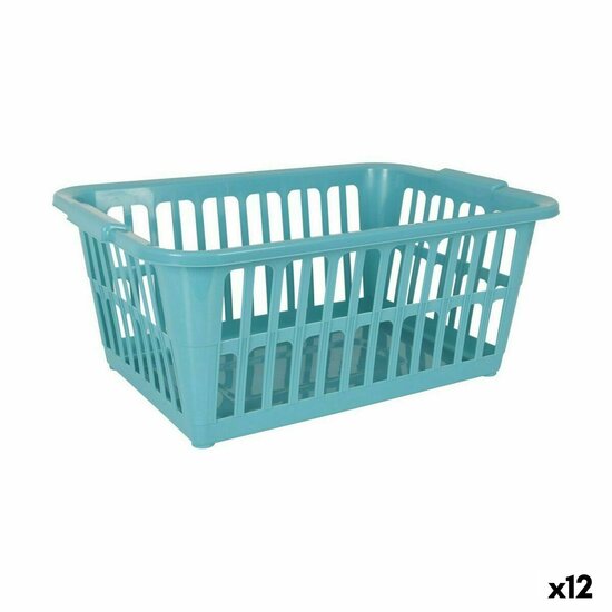 Wasmand Tontarelli Classic Blauw 35 L 58 x 41 x 24 cm (12 Stuks) 1