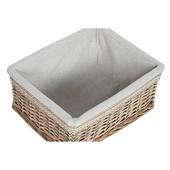 Wasmand Home ESPRIT Beige Natuurlijk vlechtwerk Shabby Chic 47 x 35 x 55 cm 5 Onderdelen 2