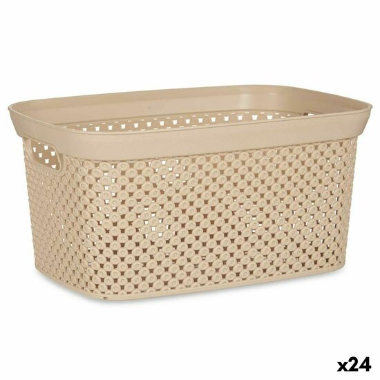 Wasmand Beige Plastic 10 L 24 x 17 x 35 cm (24 Stuks) 1