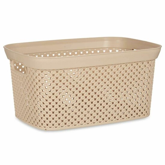 Wasmand Beige Plastic 10 L 24 x 17 x 35 cm (24 Stuks) 2