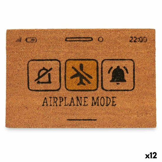 Deurmat Airplane Mode Geel Natuurlijk 60 x 1 x 40 cm (12 Stuks) 1