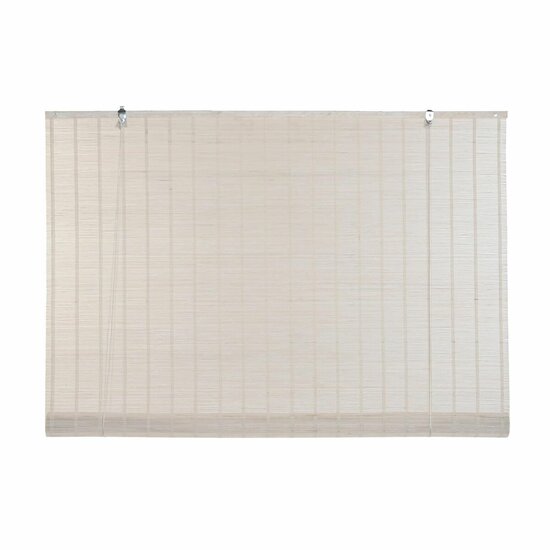 Rolgordijn DKD Home Decor Gelakt Wit Bamboe 120 x 2 x 230 cm 1