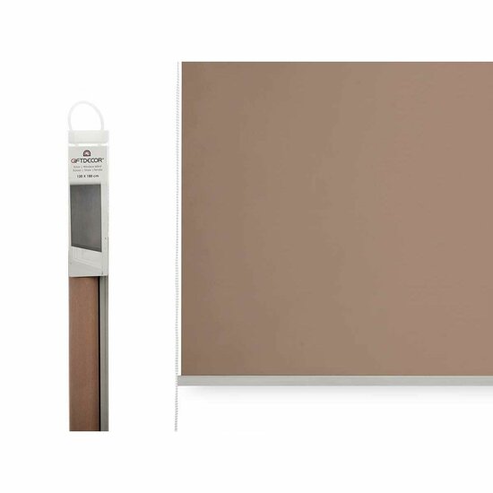 Rolgordijn 120 x 180 cm Beige Stof Plastic (6 Stuks) 3