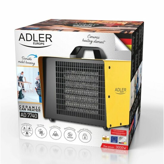 Draagbare ventilatorkachel Adler AD 7740 Geel 3000 W 7