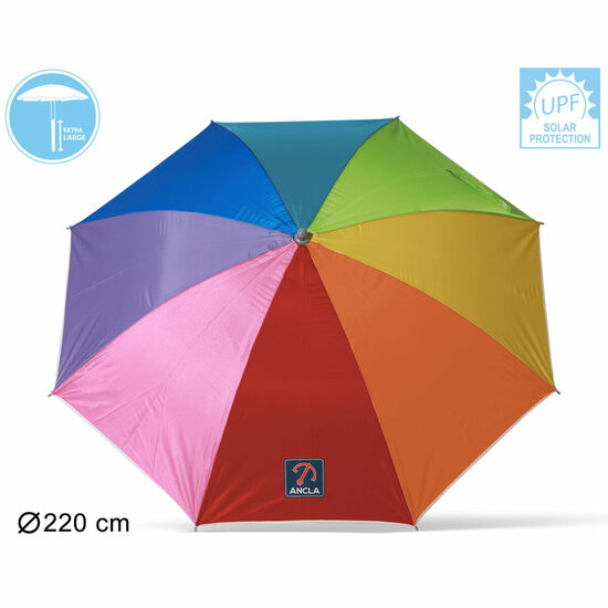 Parasol 220 cm UPF 50+ Regenboog 2