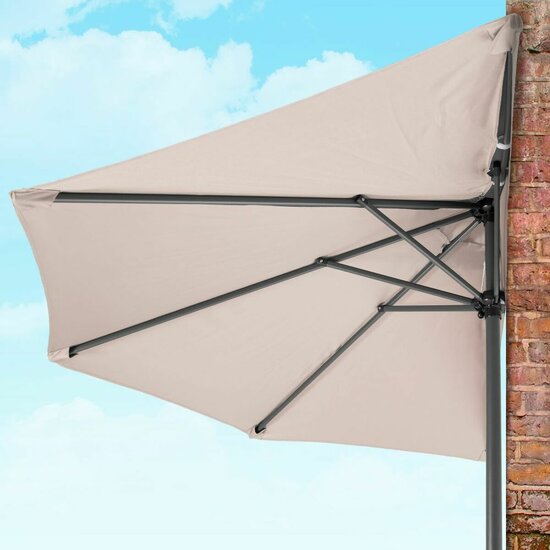 Parasol 240 x 125 x 250 cm Taupe Aluminium 3