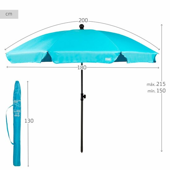 Parasol Aktive 200 x 215 x 200 cm (4 Stuks) 5