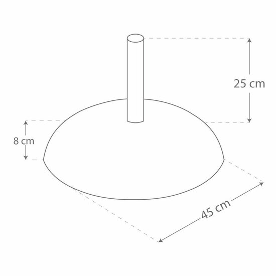 Parasolvoet Aktive 45 x 33 x 45 cm Cement Staal 3