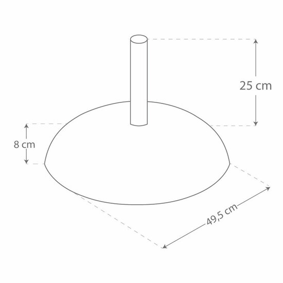 Parasolvoet Aktive 50 x 34 x 50 cm Cement Staal 3