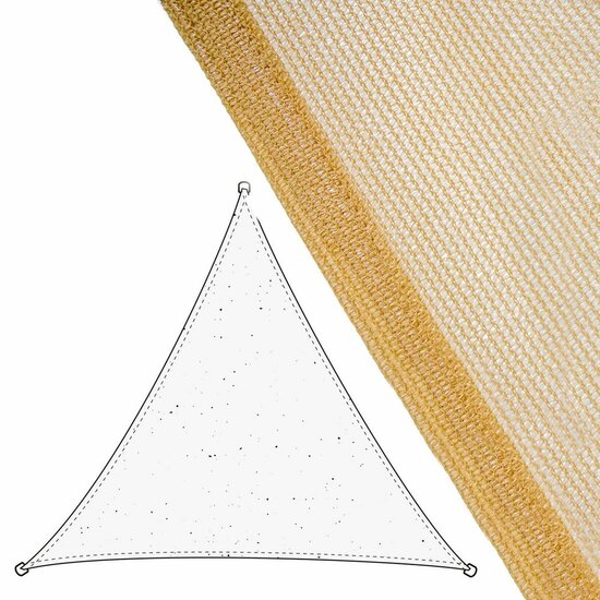 Schaduwdoek Zonnetent 5 x 5 m Beige Polyethyleen 500 x 500 x 0,5 cm 3