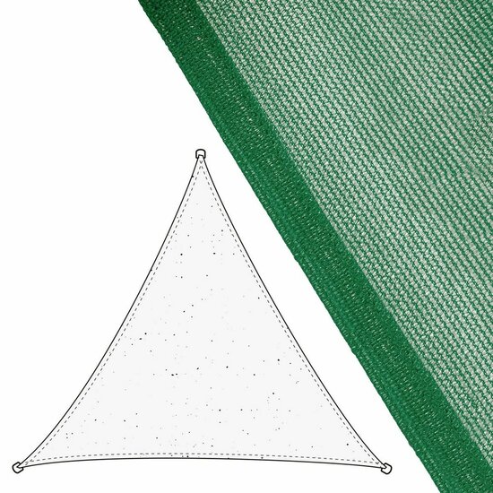 Schaduwdoek Zonnetent Groen Polyethyleen 500 x 500 x 0,5 cm 1