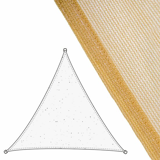 Schaduwdoek Zonnetent 3,5 x 3,5 m Beige Polyethyleen 350 x 350 x 0,5 cm 1