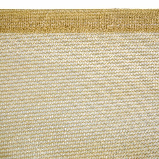 Schaduwdoek Zonnetent 3,5 x 3,5 m Beige Polyethyleen 350 x 350 x 0,5 cm 3