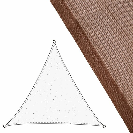 Schaduwdoek Zonnetent 3,5 x 3,5 m Chocolade Polyethyleen 350 x 350 x 0,5 cm 5