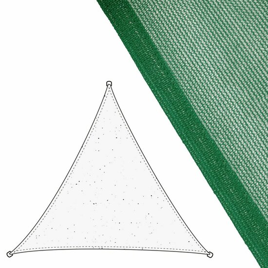 Schaduwdoek Zonnetent 3,5 x 3,5 m Groen Polyethyleen 350 x 350 x 0,5 cm 1