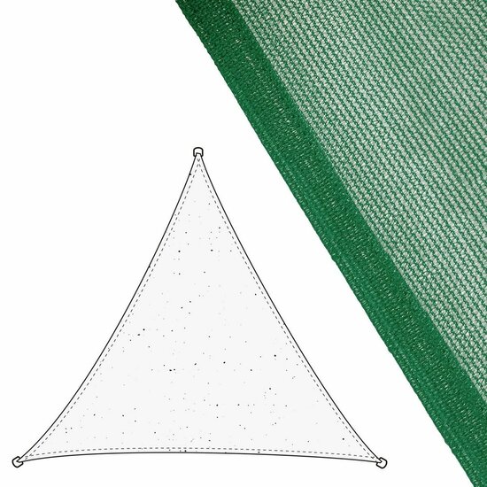 Schaduwdoek Zonnetent 3,5 x 3,5 m Groen Polyethyleen 350 x 350 x 0,5 cm 2