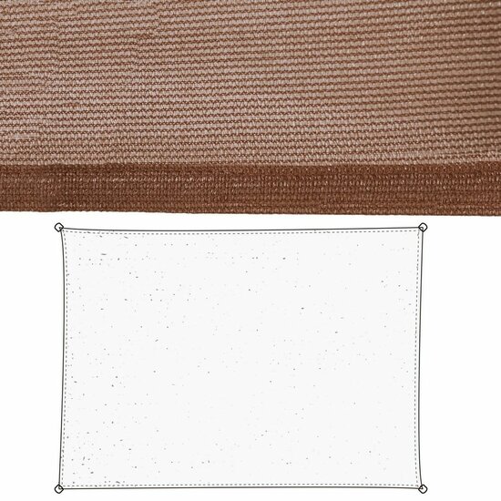 Schaduwdoek Chocolade Polyethyleen 350 x 1 x 500 cm 1