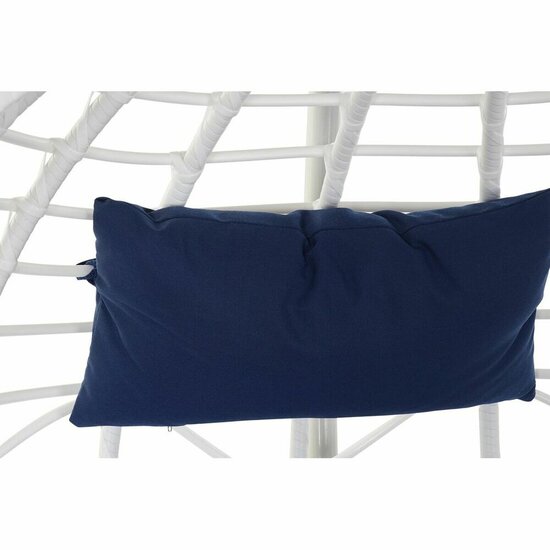 Hangende tuinstoel DKD Home Decor Marineblauw Wit Aluminium Synthetische rotan 90 x 70 x 110 cm (107 x 107 x 198 cm) 2