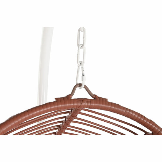 Hangende tuinstoel DKD Home Decor Wit Terra cotta Aluminium Staal Synthetische rotan 94 x 100 x 196 cm 5