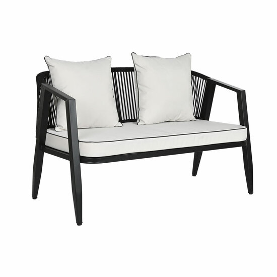 Tafelset met 3 fauteuils Home ESPRIT Zwart Kristal Staal 123 x 66 x 72 cm 1