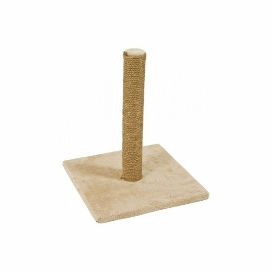 Krabpaal voor Katten Zolux 504053BEI Beige Polyester Jute Hout Stof 1