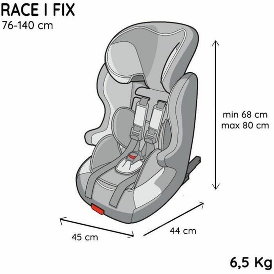 Autostoeltje Nania RACE Zebra ISOFIX 5