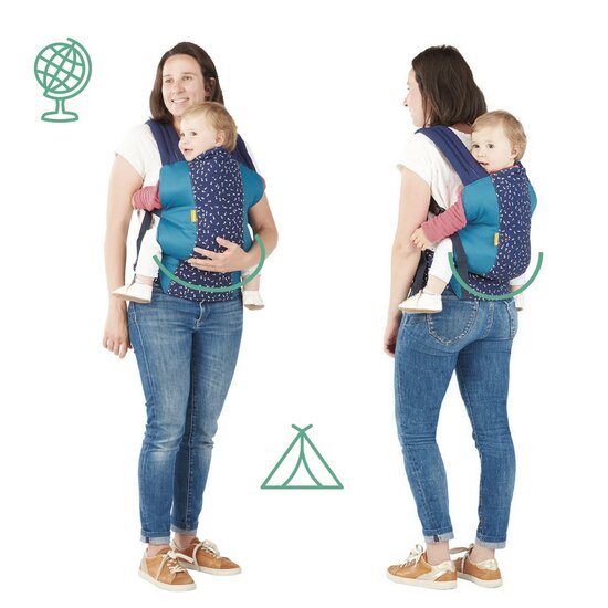 Draagzak voor baby&amp;apos;s Badabulle Easy &amp; Go 15 kg Blauw ergonomisch 0-4 Jaar 3