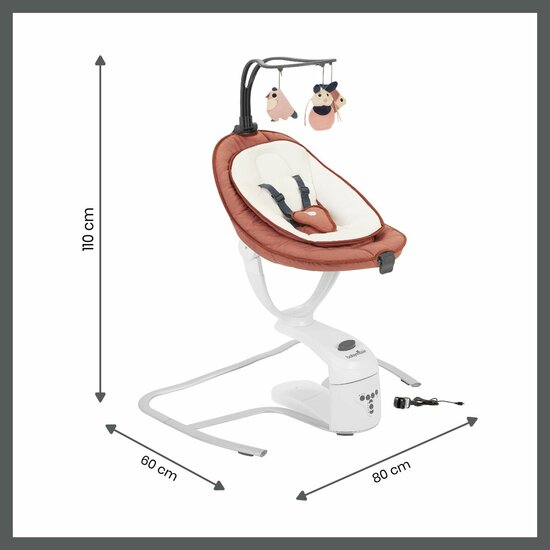 Baby wipstoel Babymoov Swoon Motion Terra cotta 2