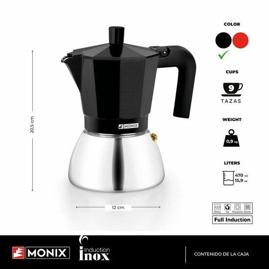 Percolator Monix Zwart 470 ml 1