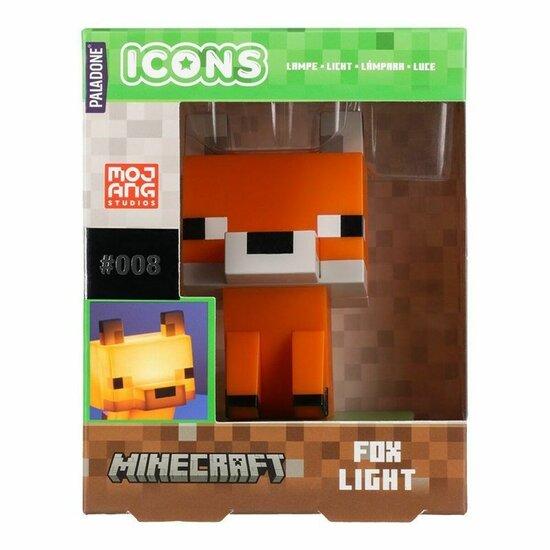 Actiefiguur Paladone Minecraft Fox Icon Light 1