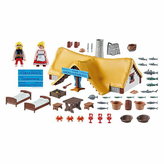 Playset Playmobil Asterix Ordralfabetix Hut 71266 73 Onderdelen 6