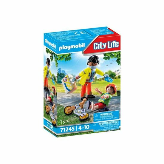 Playset Playmobil City Life - Paramedic with Patient 71245 15 Onderdelen 1