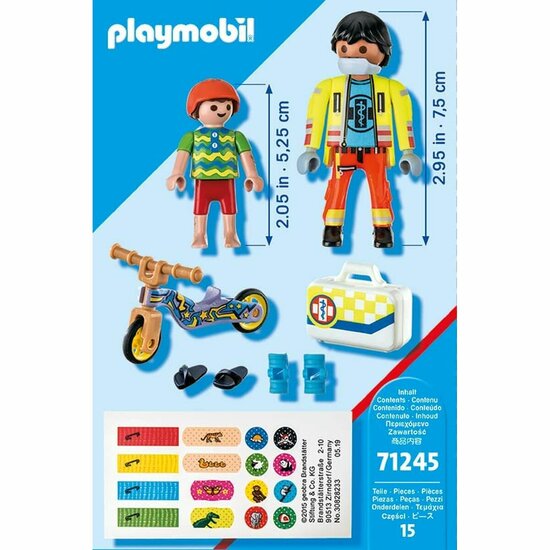 Playset Playmobil City Life - Paramedic with Patient 71245 15 Onderdelen 3