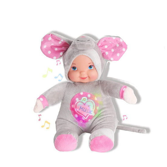 Babypop Reig Muzikale Knuffel 35 cm Olifant 1