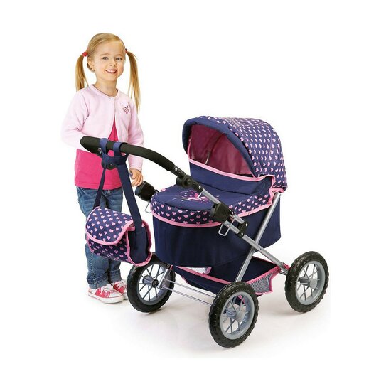 Poppenwagen Reig Trendy Royal Special Version Blauw Roze 45 cm 4