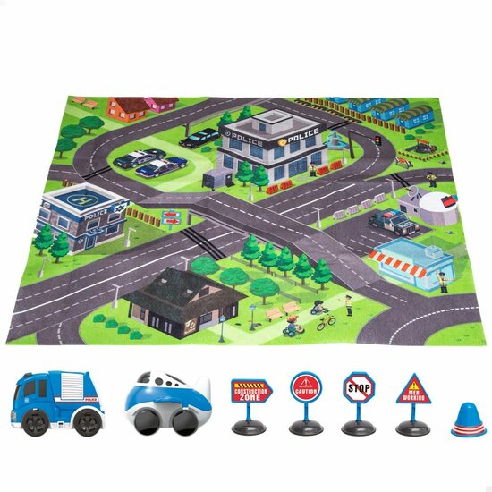 Speelkleed Speed &amp; Go Accessoires Auto&amp;apos;s Weg Stof Plastic (6 Stuks) 2