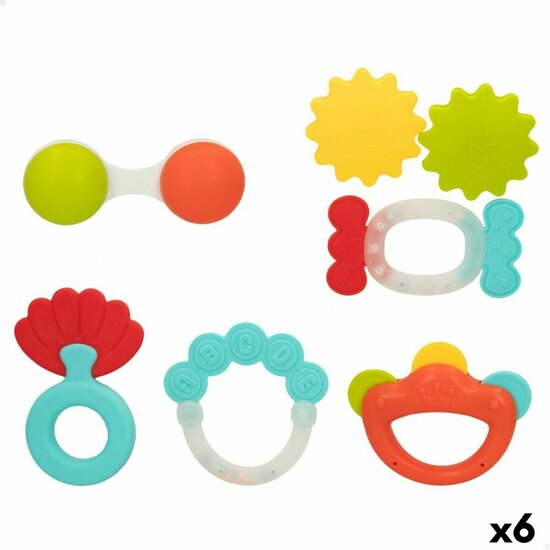 Set rammelaars Colorbaby 6 Onderdelen 12,5 x 1,5 x 6,5 cm (6 Stuks) 2