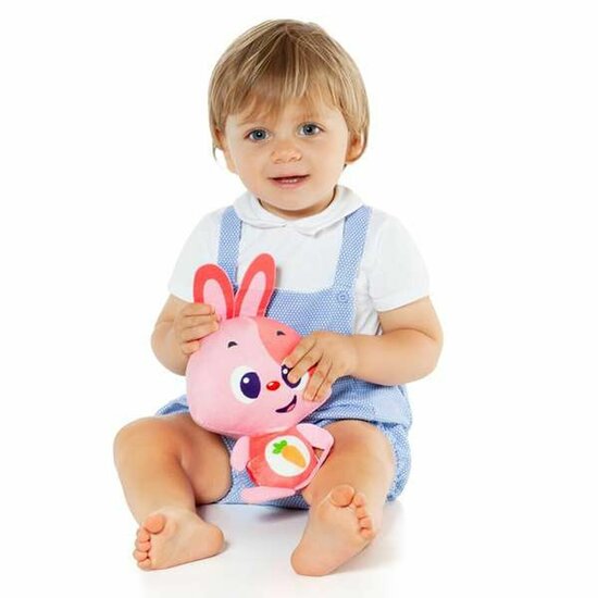 Knuffel met Geluid Molt&oacute; Gusy luz Baby Bunny Roze 7,5 cm 7