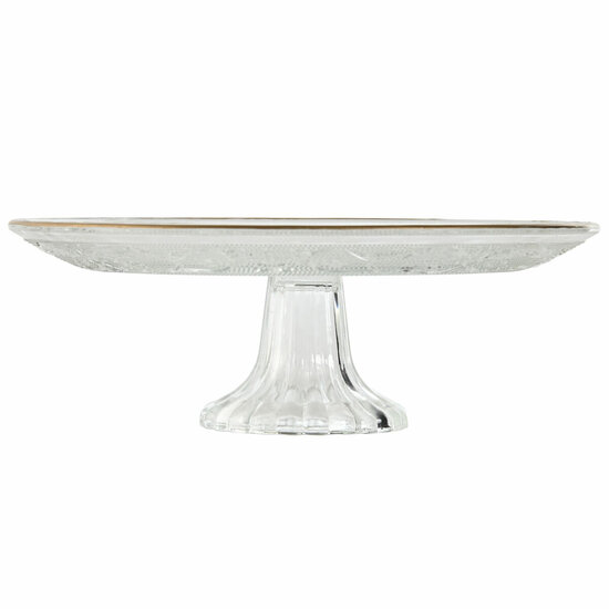 Dinerbord Home ESPRIT Transparant Gouden Kristal 23 x 23 x 8 cm 4