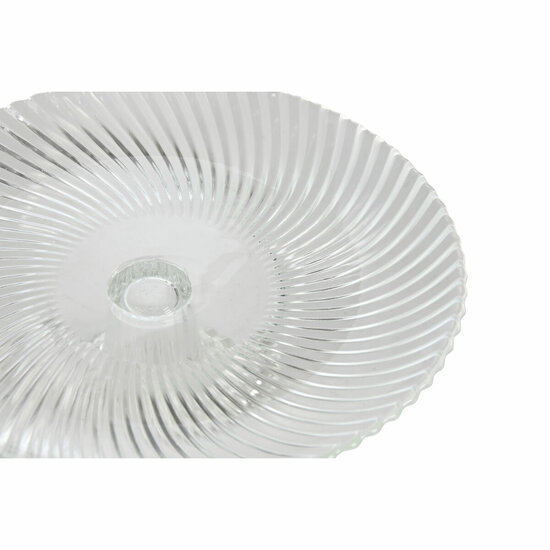 Dinerbord Home ESPRIT Transparant Kristal 20,5 x 20,5 x 7,5 cm 2