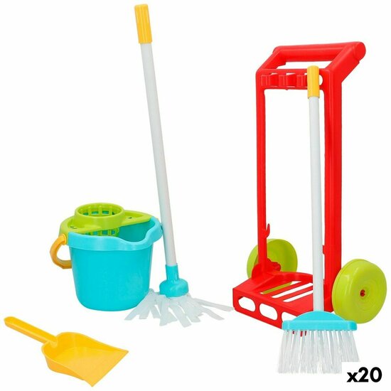 Schoonmaakwagen met accessoires Colorbaby 5 Onderdelen Speelgoed 24,5 x 43,5 x 15 cm (20 Stuks) 1