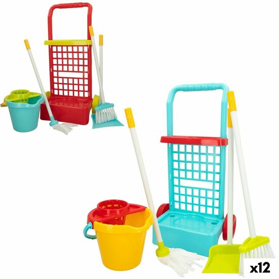 Schoonmaakwagen met accessoires Colorbaby Speelgoed 5 Onderdelen 30,5 x 55,5 x 19,5 cm (12 Stuks) 1