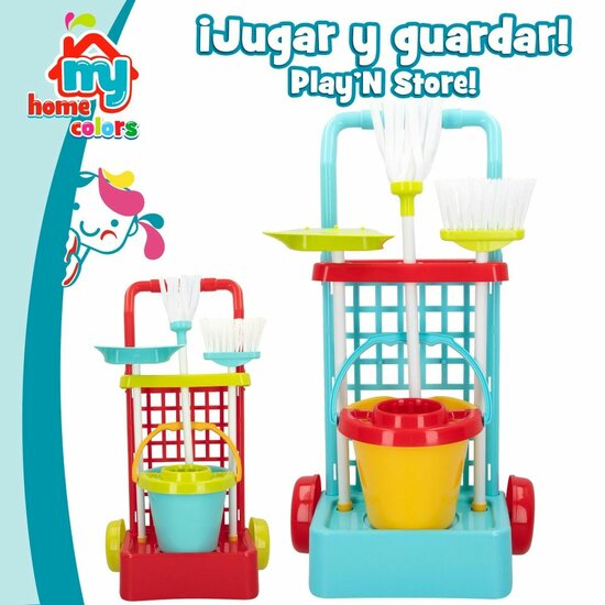 Schoonmaakwagen met accessoires Colorbaby Speelgoed 5 Onderdelen 30,5 x 55,5 x 19,5 cm (12 Stuks) 3