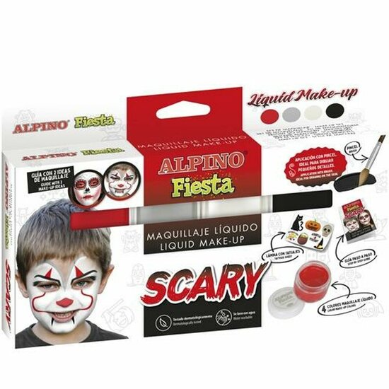 Make-up voor Kinderen Alpino Scary 4 kleuren 1