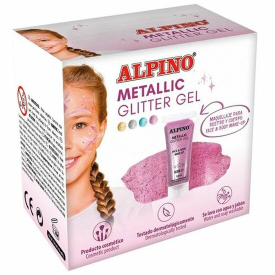 Make-up voor Kinderen Alpino Gel Purpurine Roze 1