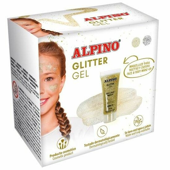 Make-up voor Kinderen Alpino Gel Purpurine Gouden 1